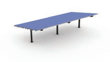 Ultra Wide Single Pitch Solar Carport